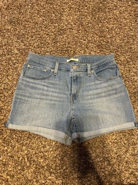 Women's  Levi’s Light Blue Denim Roll-Cuff Shorts